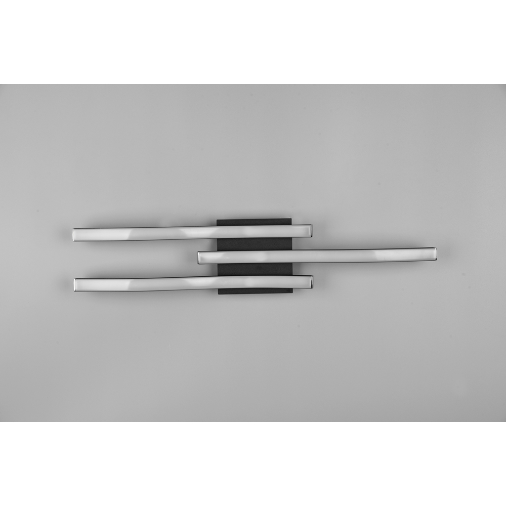 TRIO Route Matt Black 3 Light LED Ceiling Light Image 5