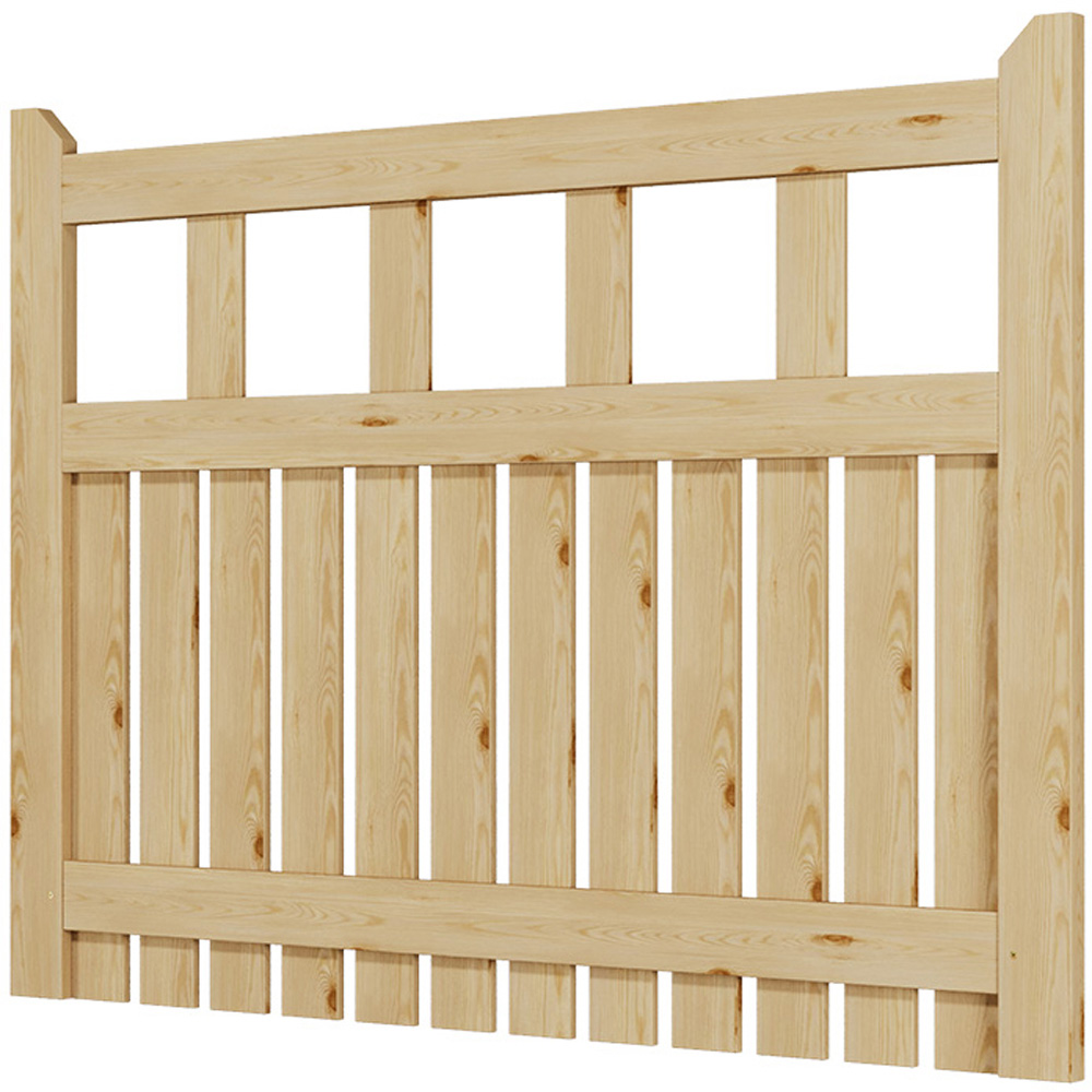 Outdoor Minimalist Nature Wooden Straight-Corner Garden Fence Door, 120 x 90 x 2.5cm Image 3