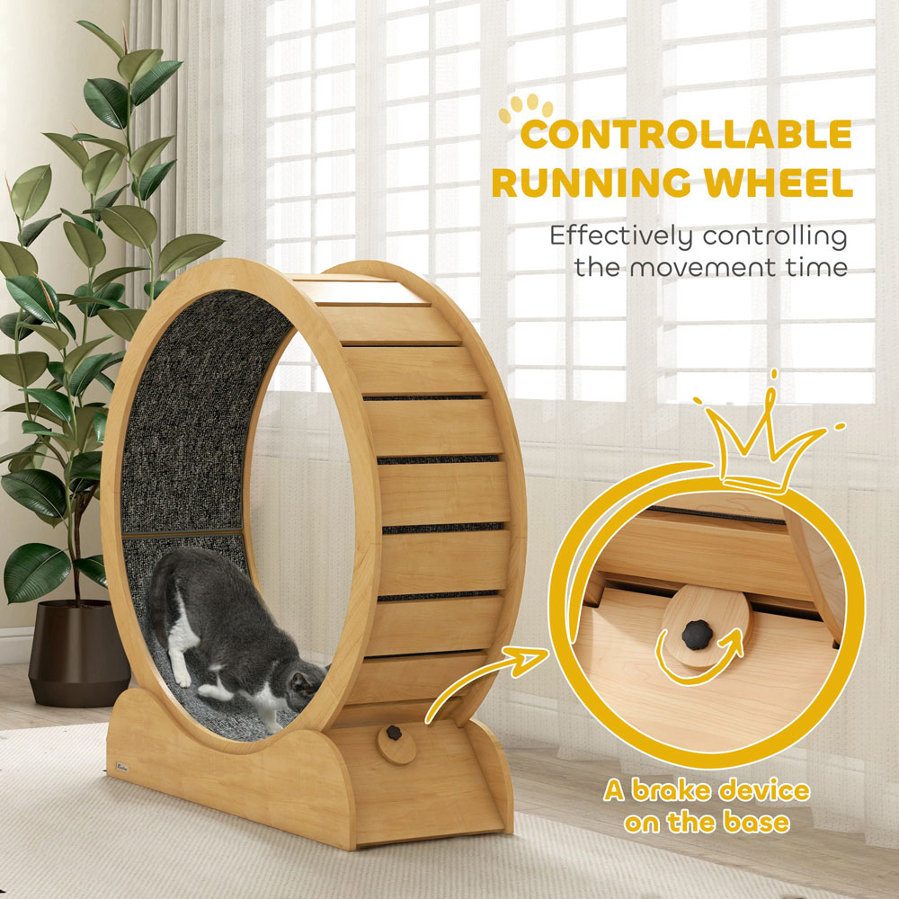 PawHut Natural Cat Treadmill 39.4 inch Image 6