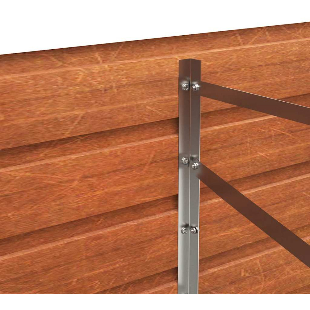 vidaXL Rusty Corten Steel Raised Garden Bed 320 x 40 x 45cm Image 6
