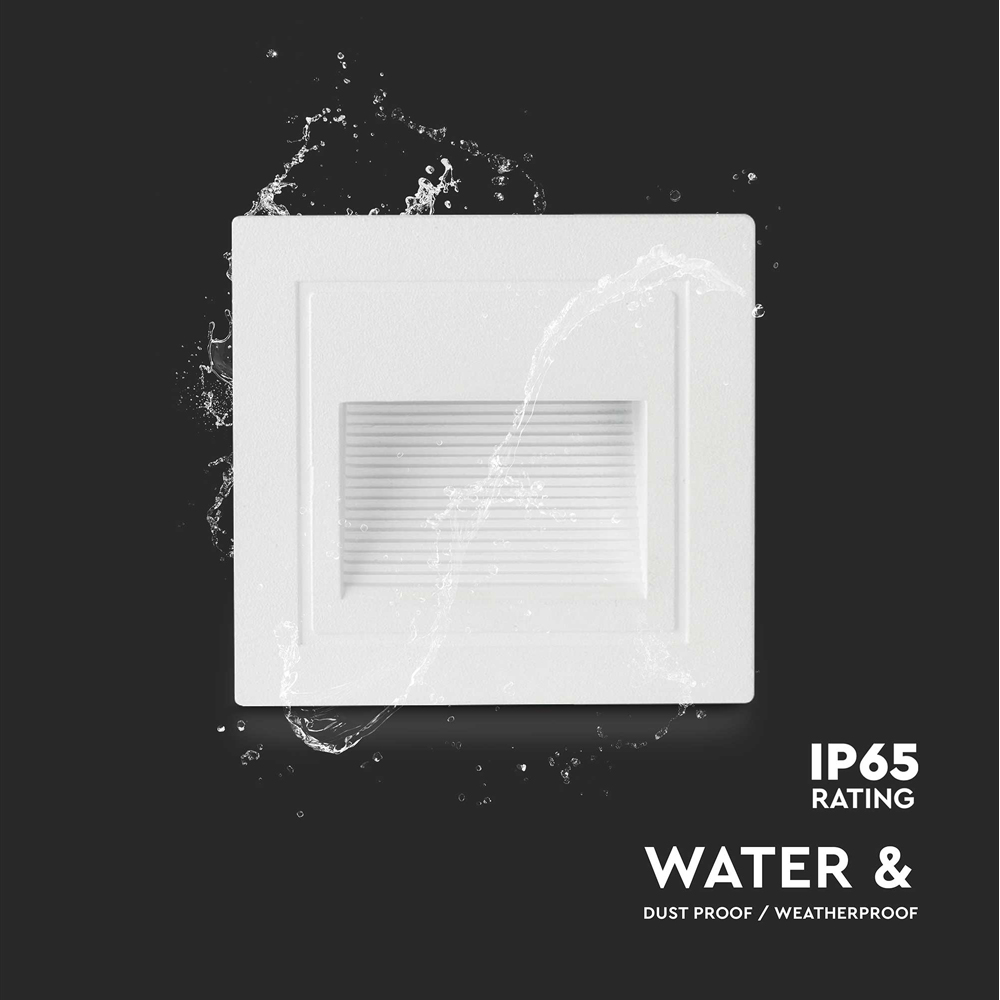 V-TAC 4 Pack 5W White Square Warm White LED Step Light Image 4