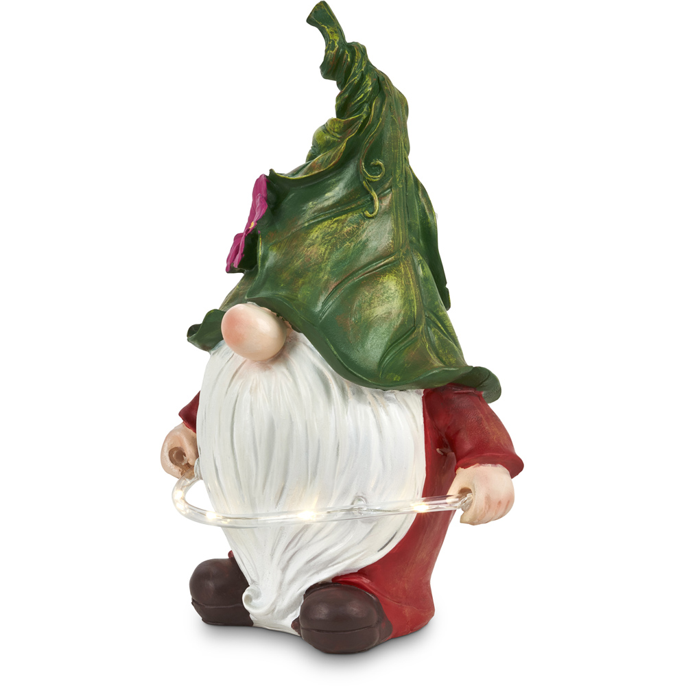 wilko Funny Gnome Statue with Hula Hoop LED Light Image 3