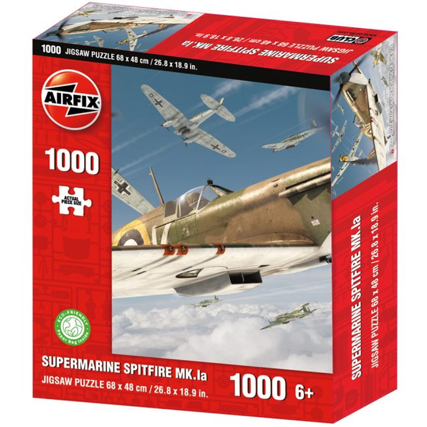 1000-Piece Airfix Supermarine Spitfire Puzzle - Red Image 1