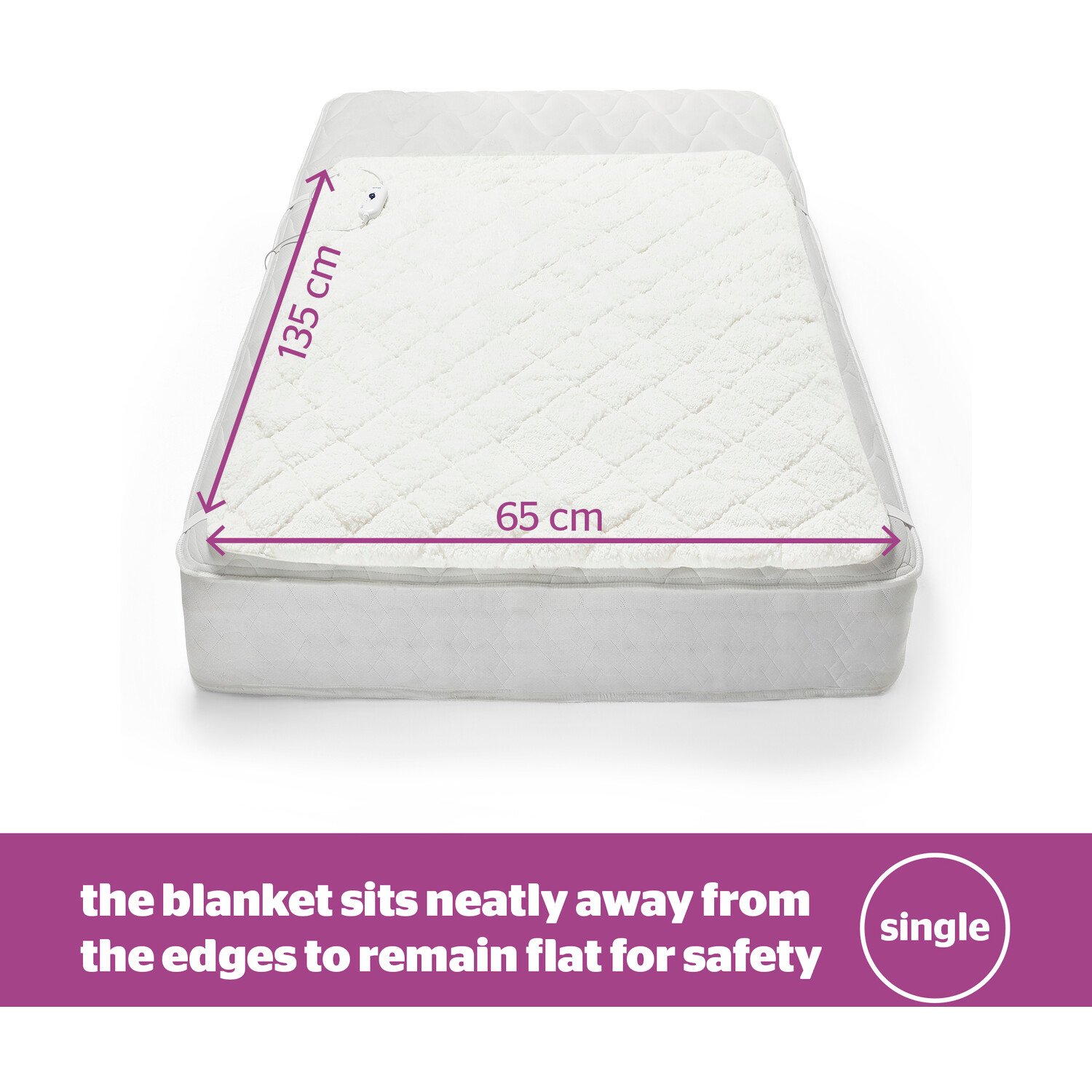 Silentnight Comfort Control Teddy Fleece Electric Blanket White King Image 4