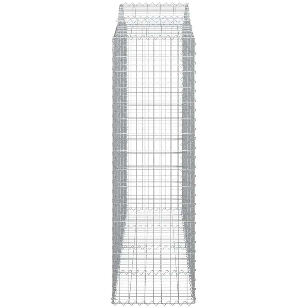 vidaXL Silver Galvanised Iron Arched Gabion Basket 200 x 50 x 160/180cm Image 3