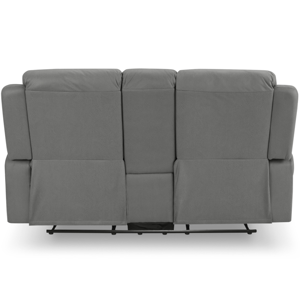 Home Detail Darius 2 Seater Grey Air Leather Manual Recliner Sofa Image 6