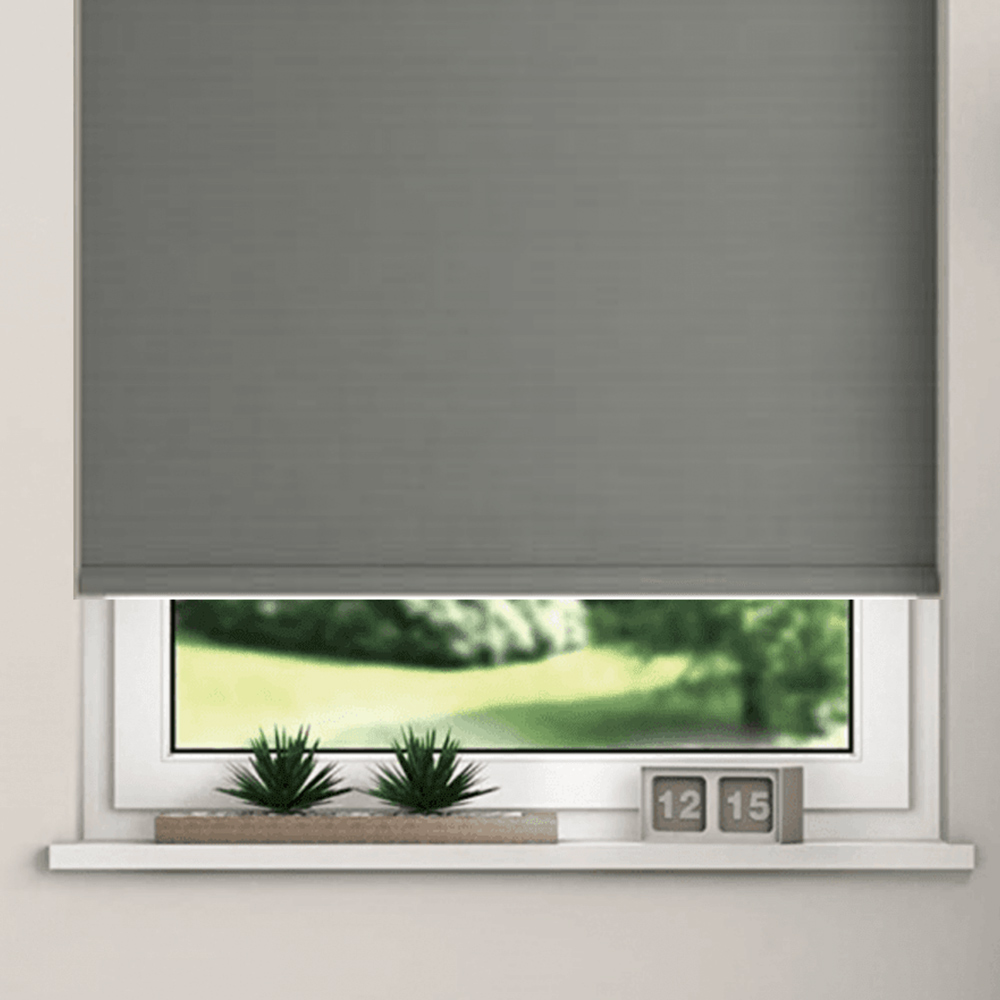 New Edge Blinds Blackout Roller Blinds Slate Grey 170cm Image 3