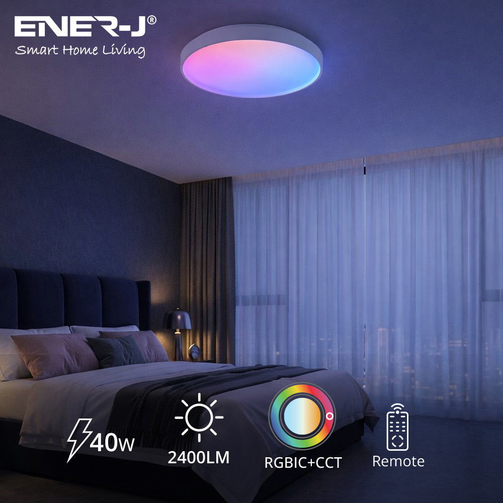 ENER-J 40W CCT Scenic Surface RGBIC LED Round Ceiling Light 380mm Image 5