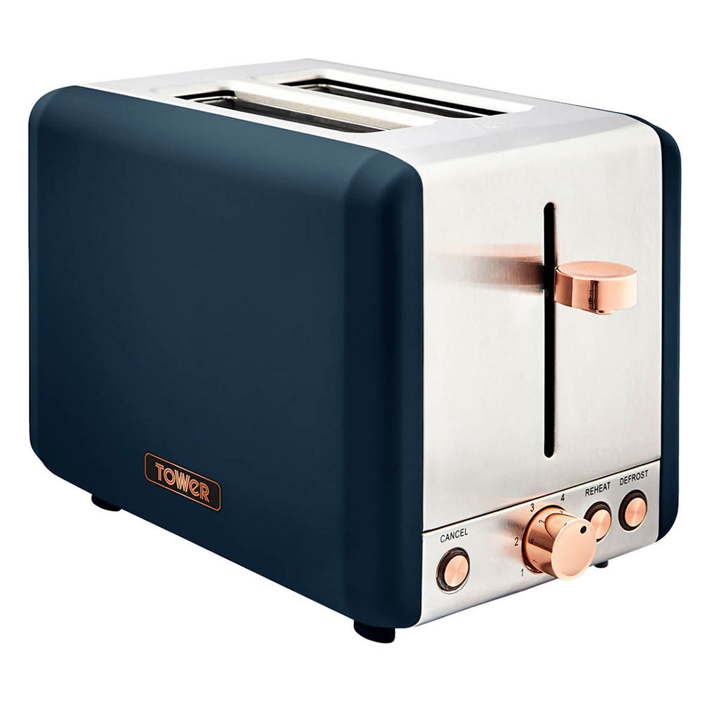 Tower T20036MNB Blue 2 Slice Toaster 850W Image 1