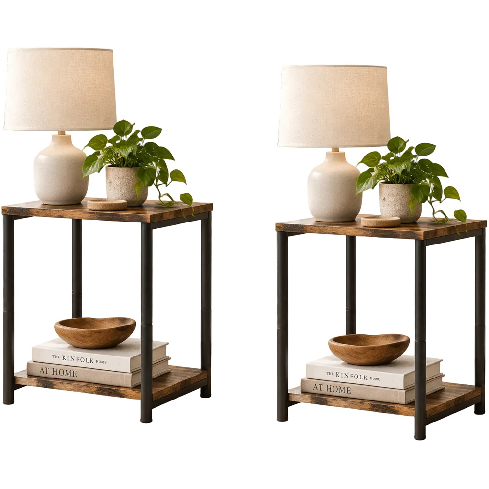 Modcraft Single Shelf Side Table Set of 2 Image 2