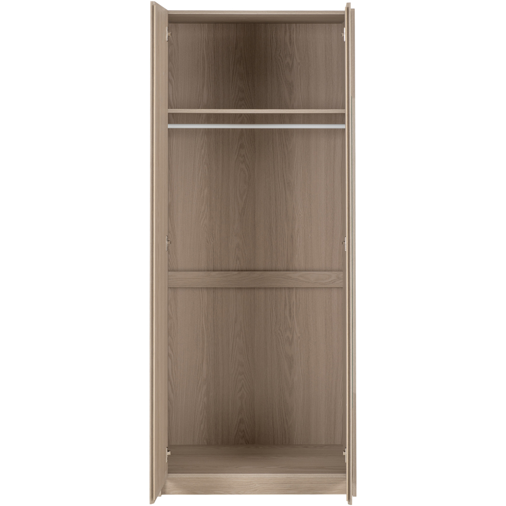 Seconique Paris 2 Door Smoked Ash Effect Mirror Wardrobe Image 4