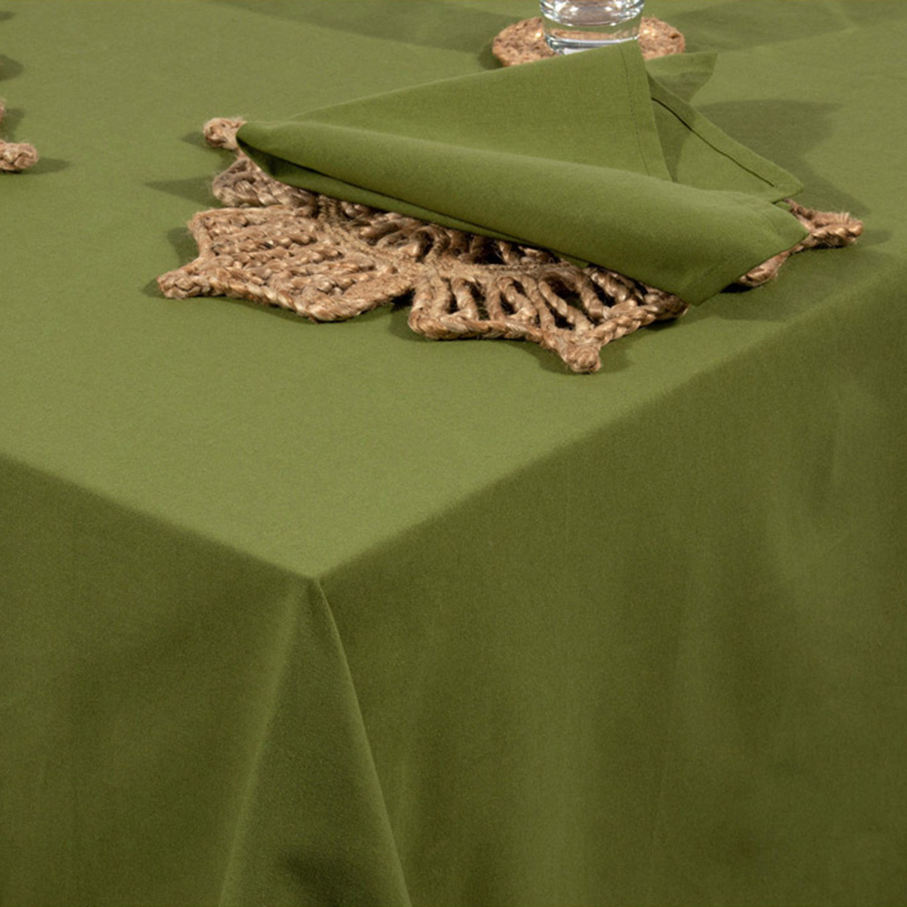 AVON Olive Green Cotton Tablecloth 140 x 240cm Image 4