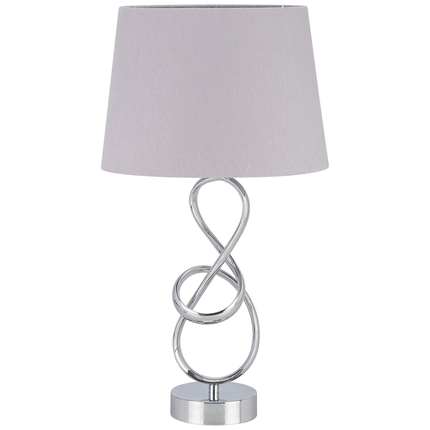 Silver Sculpture Modern Ornate Table Lamp Image 1