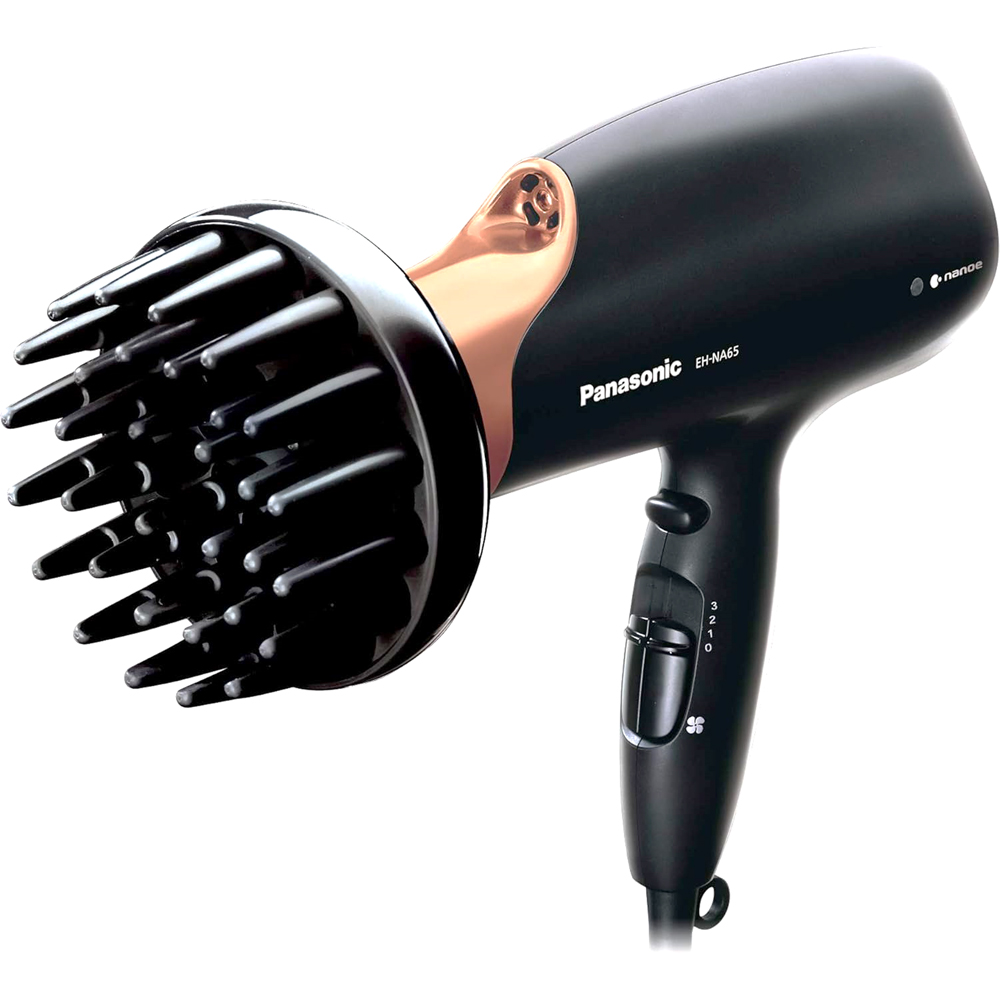 Panasonic EH-NA67 Black Nanoe Hair Dryer with Diffuser and Oscillating Nozzle 200W Image 3