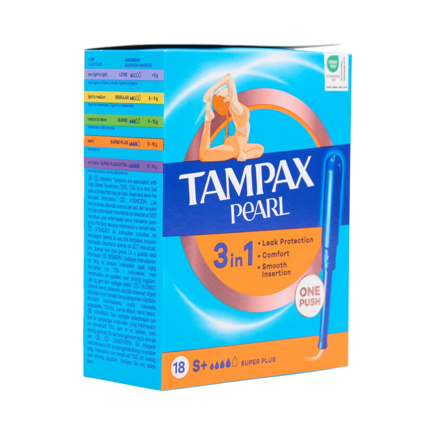 Pack of 18 Tampax Pearl 3 in 1 Tampons Super Plus Image 2
