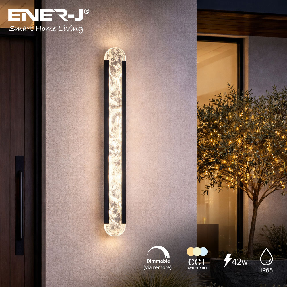 ENER-J AuroraGlow 42W CCT Adjustable and Dimming Designer Acrylic LED Wall Light 100 x 9cm Image 2