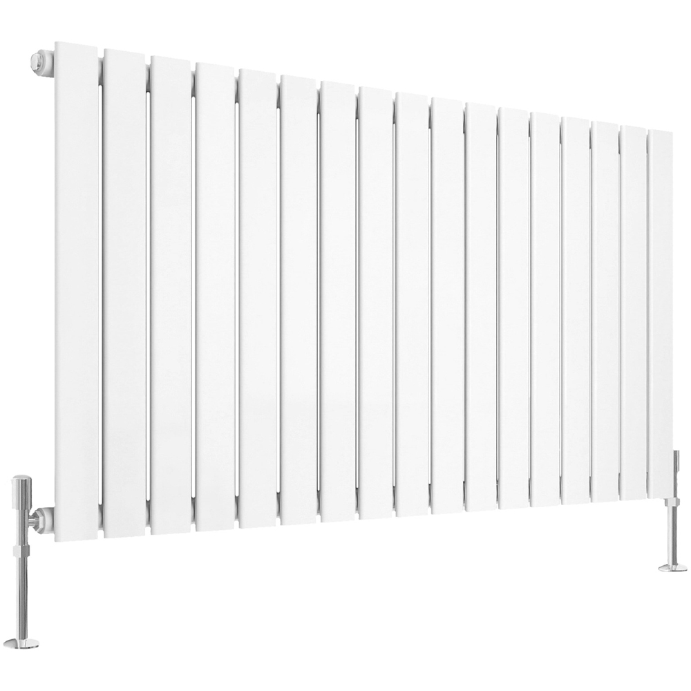 Stech Homes 3071 BTU White Single Panel Horizontal Flat Radiator 600 x 1156mm Image 1