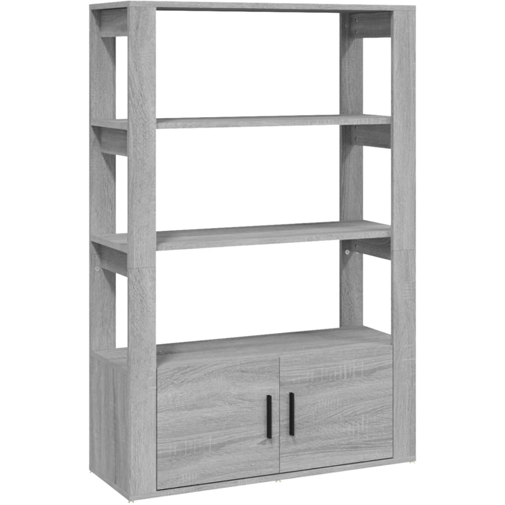 vidaXL 2 Door 3 Shelf Grey Sonoma Wooden Sideboard Image 2