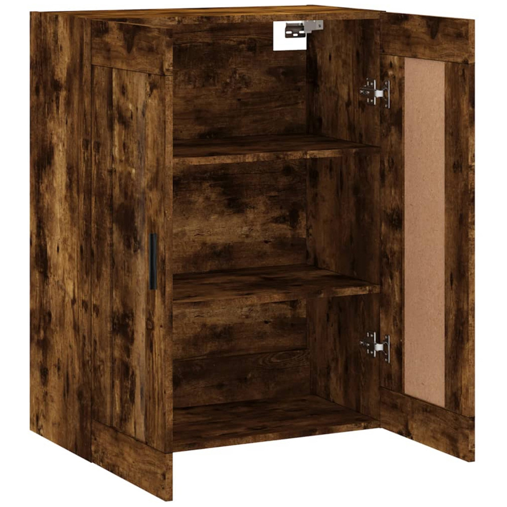 vidaXL 2 Door Brown Smoked Oak Wall Mounted Cabinet Image 7