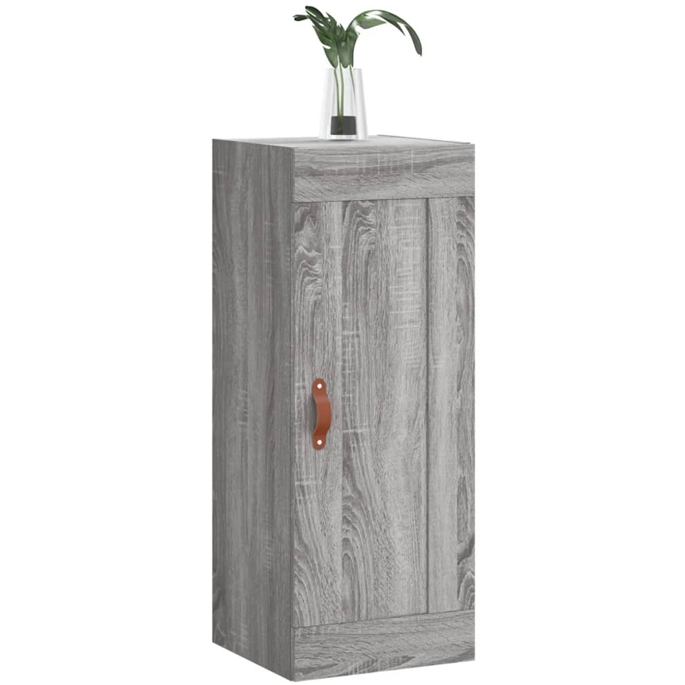 vidaXL Single Door Grey Sonoma Wall Mounted Narrow Cabinet Image 4