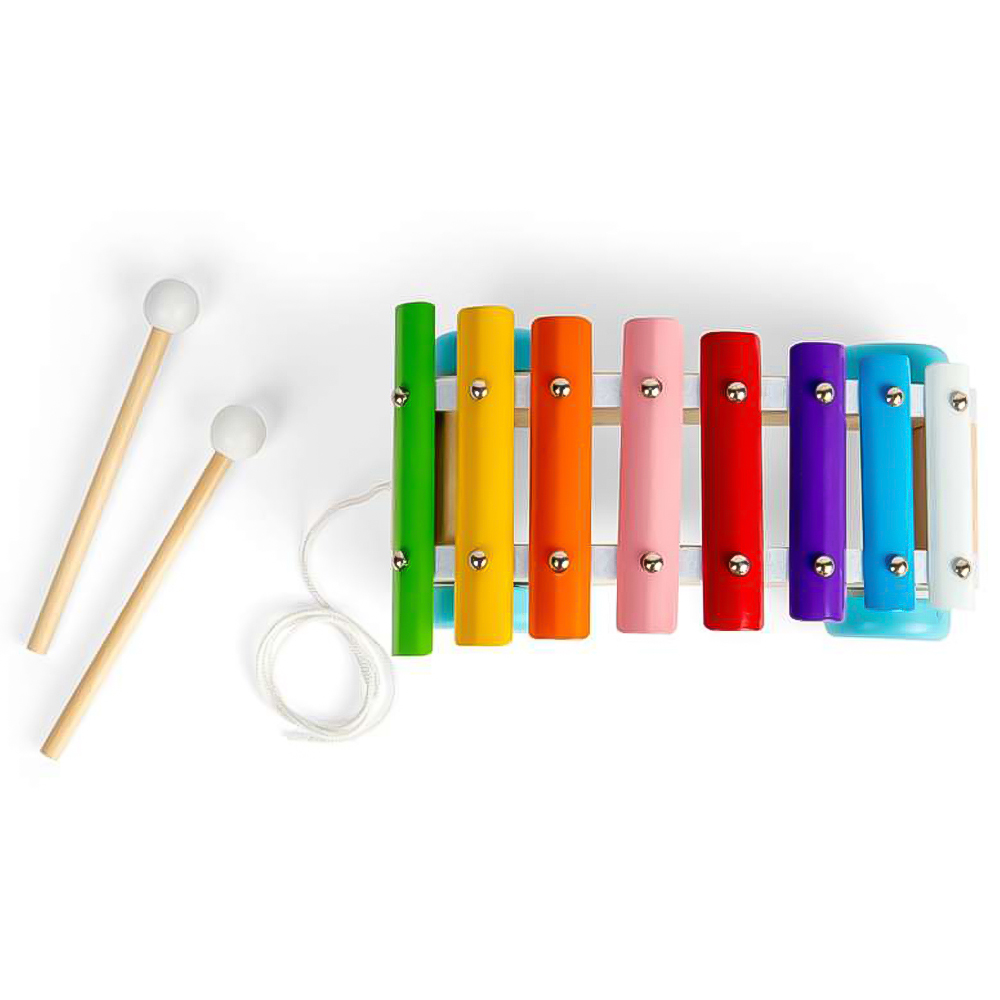 Bigjigs Toys Kids Wooden Pull Along Xylophone Music Toy Image 3