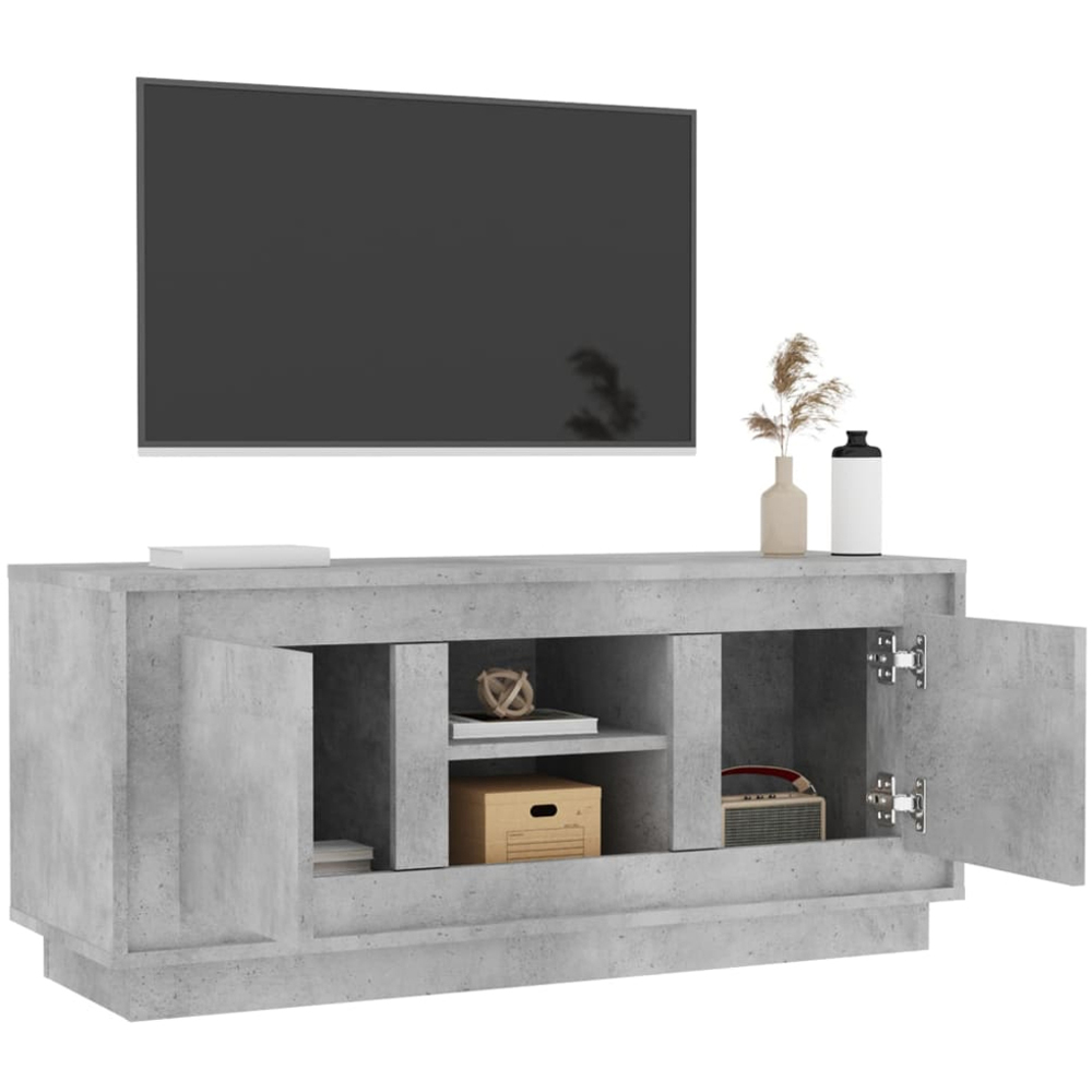 vidaXL 2 Door 2 Shelf Concrete Grey TV Cabinet Image 5