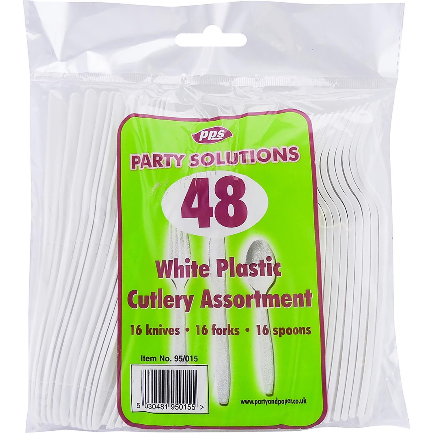 Pack of 48 Mixed Plastic Cutlery Image