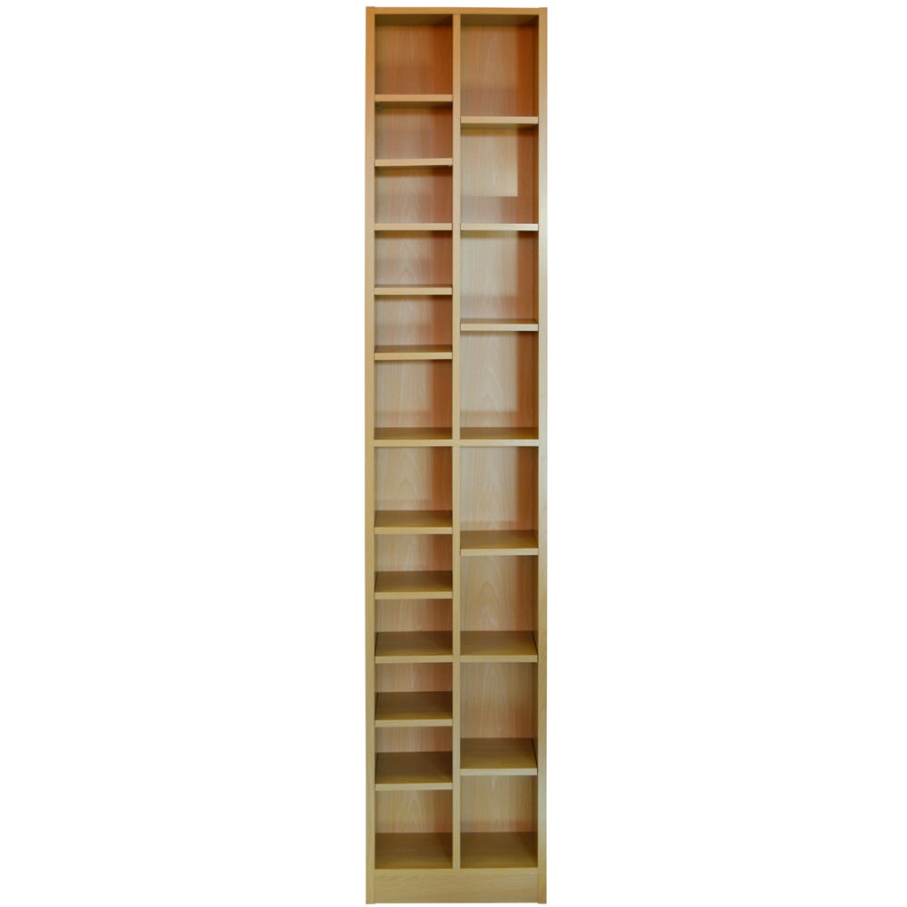 Watsons Block Beech 24 Shelf CD and DVD Media Tower Storage Unit Image 3