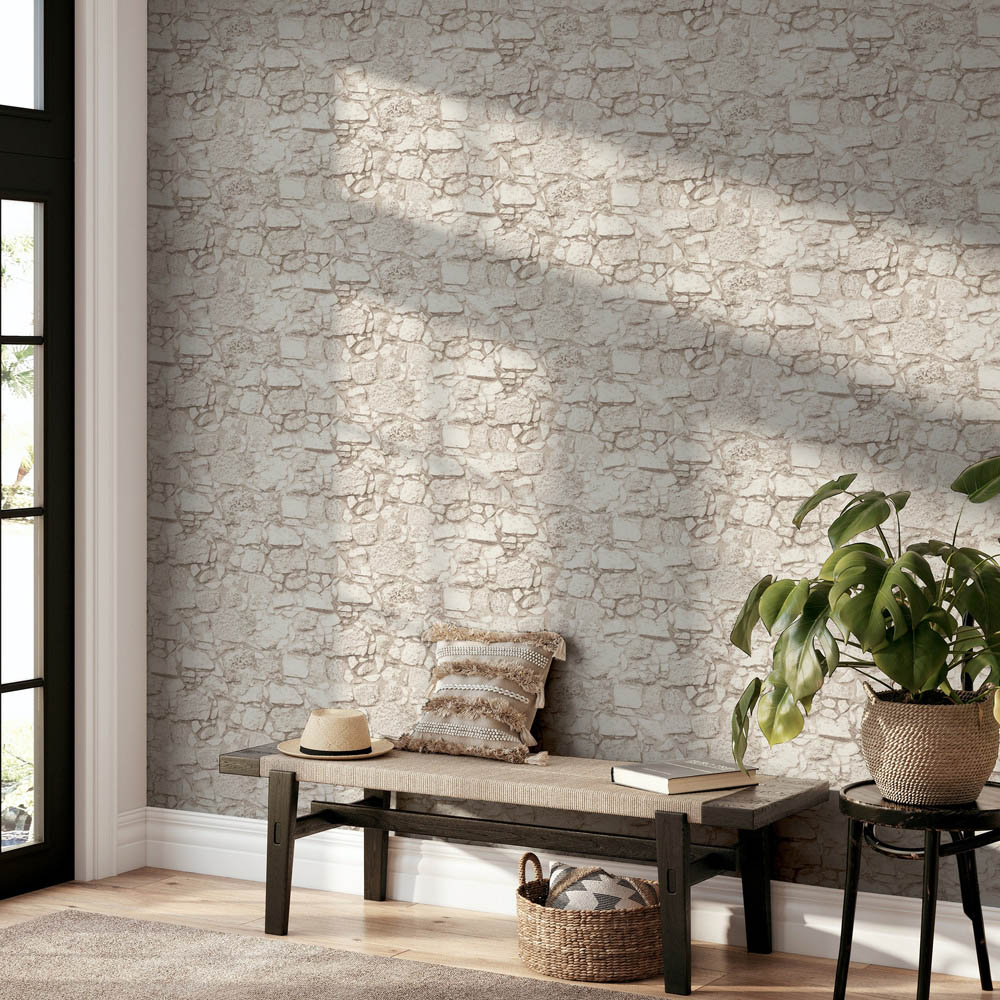 Arthouse Beach Stone Multicolour Wallpaper Image 3