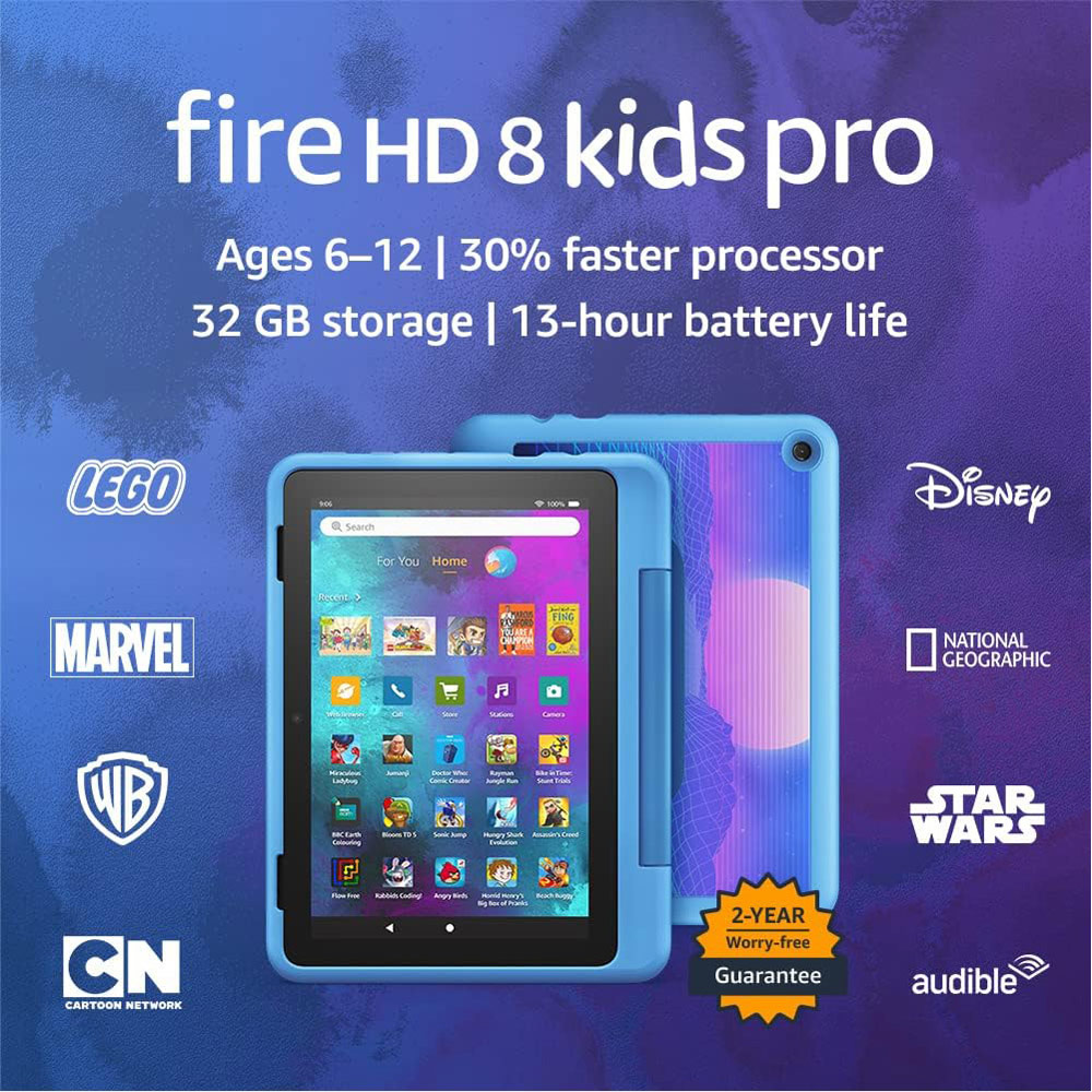 Amazon Fire HD 8 Kids Pro Tablet 8 inch Display 32GB Cyber Sky Image 2