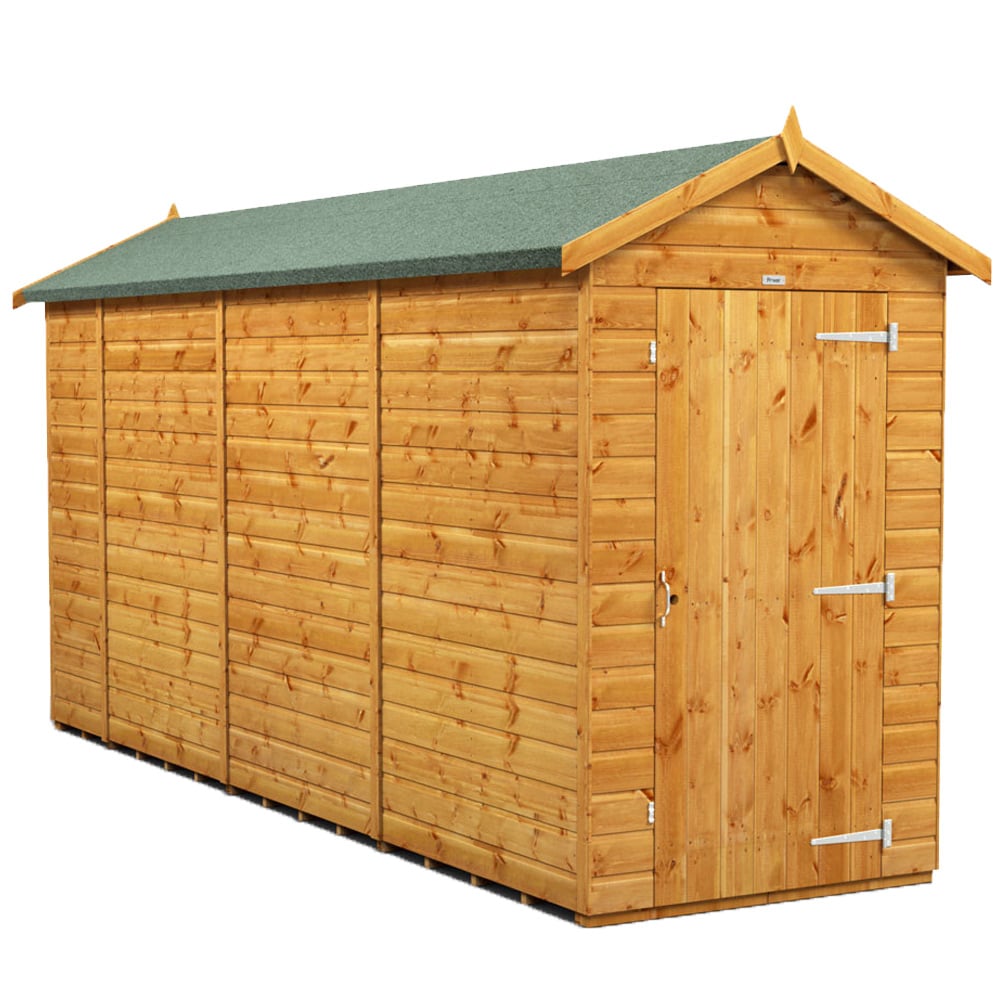 Power Sheds 14 x 4ft Apex Wooden Shed Image 1