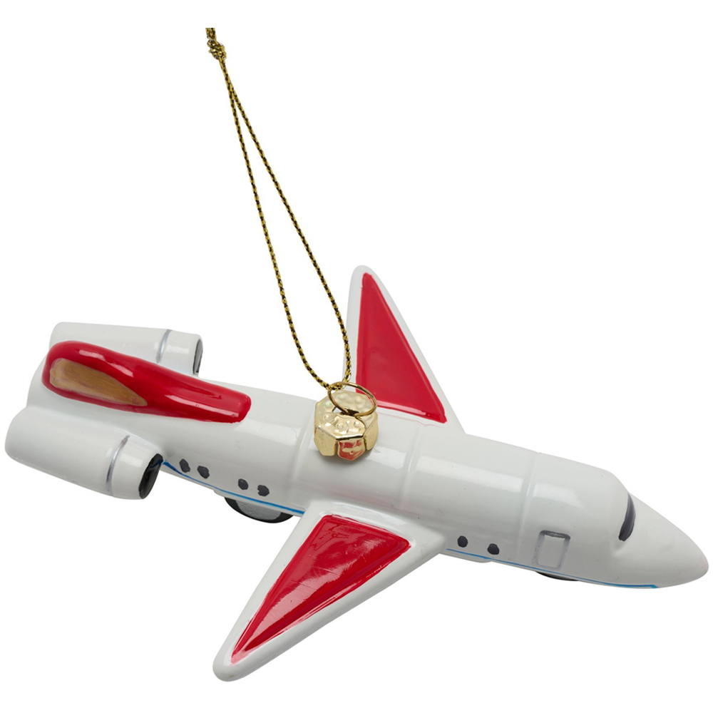 The Seasonal Gift Co Plane Hanging Tree Decoration 14cm Image 2