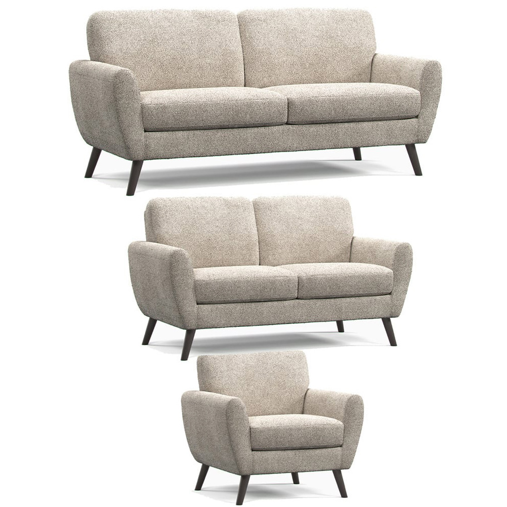 Matlock 6 Seater Linen Boucle Fabric Sofa Suite Image 2