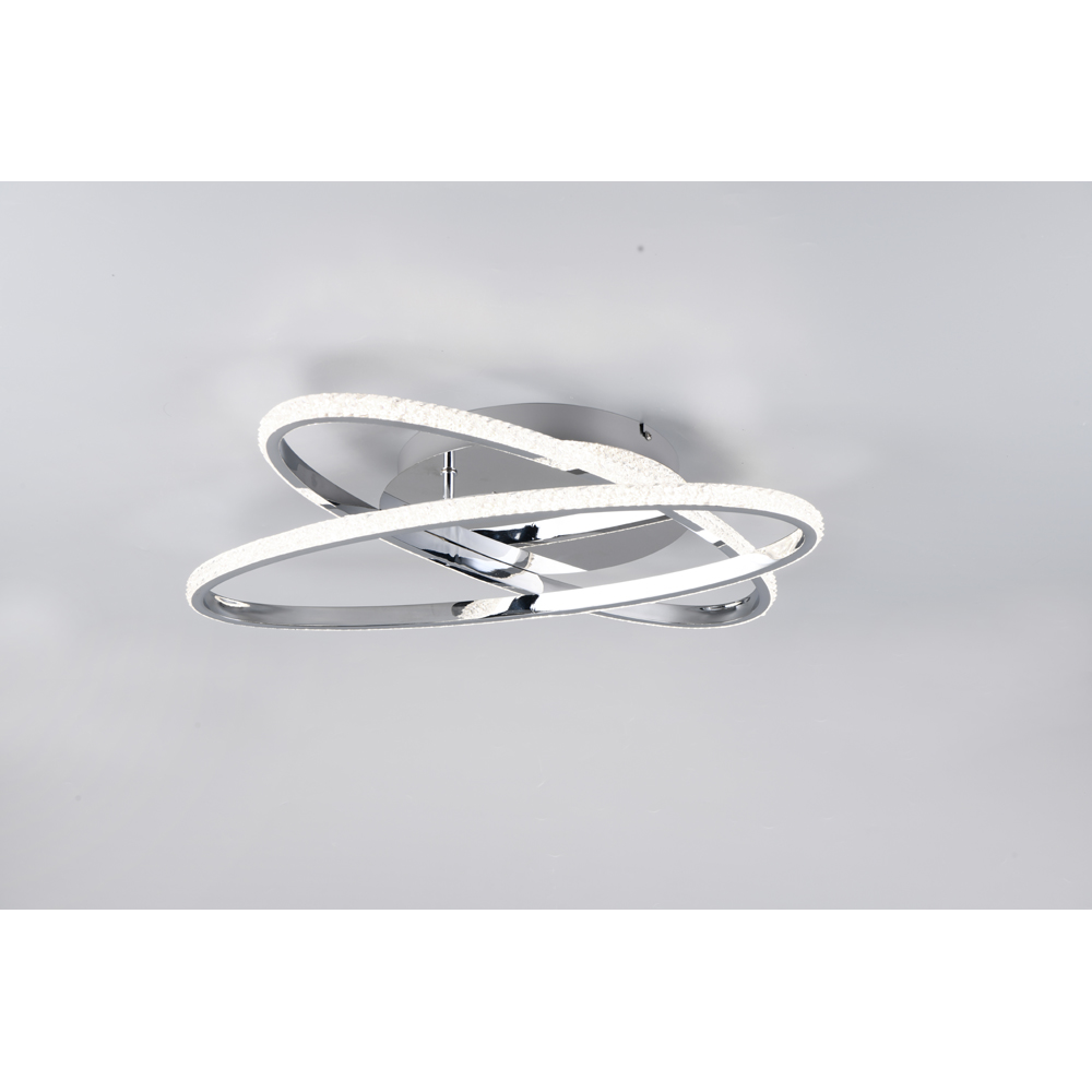 TRIO Lane Chrome LED Ceiling Light Image 3