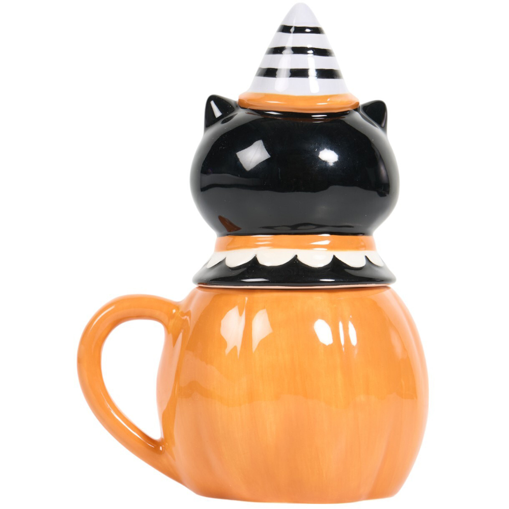 Pumpkin Cat Mug - Orange Image 2