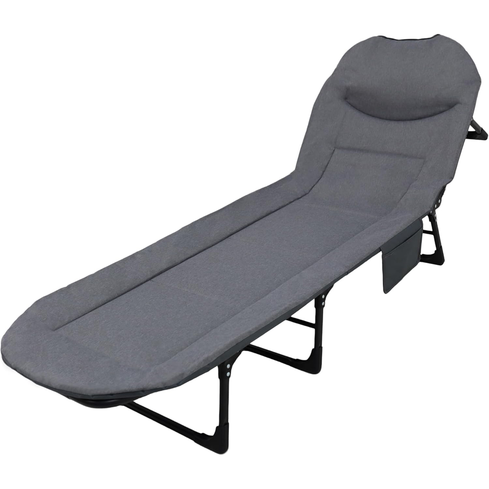 Alivio Grey Adjustable Recliner Sun Lounger Chair Bed Image 2