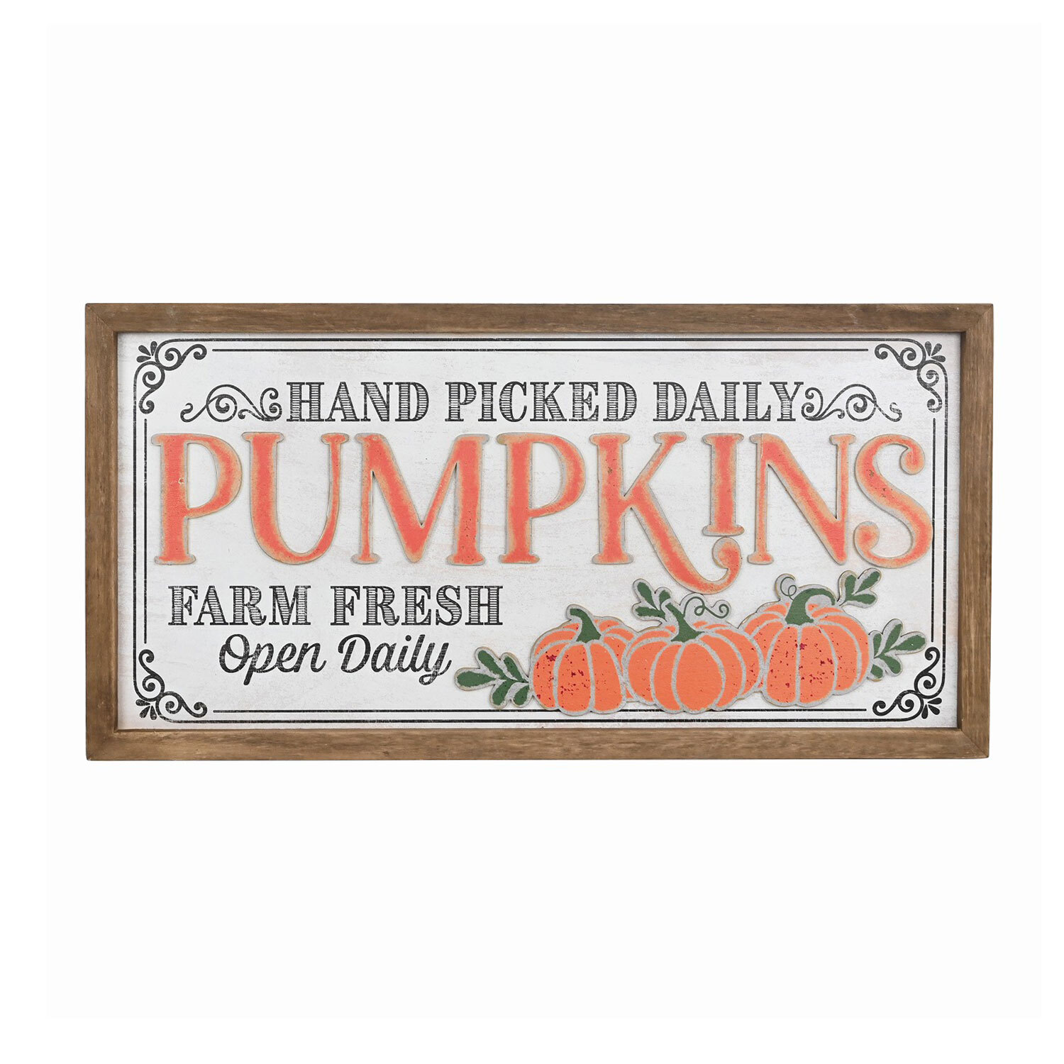 Farm Fresh Pumpkin Plaque Multicolour Image 1