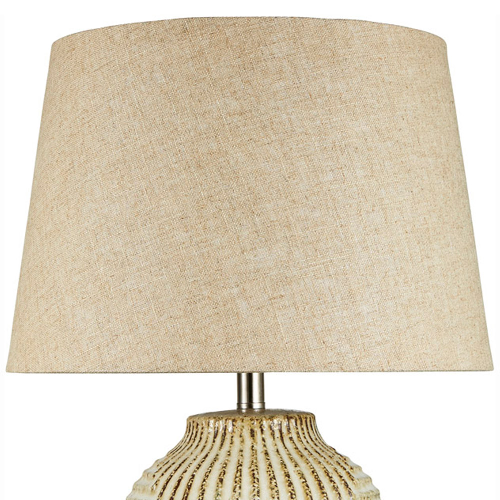 The Lighting and Interiors Harmony Aztec Linen Shade Table Lamp Image 5