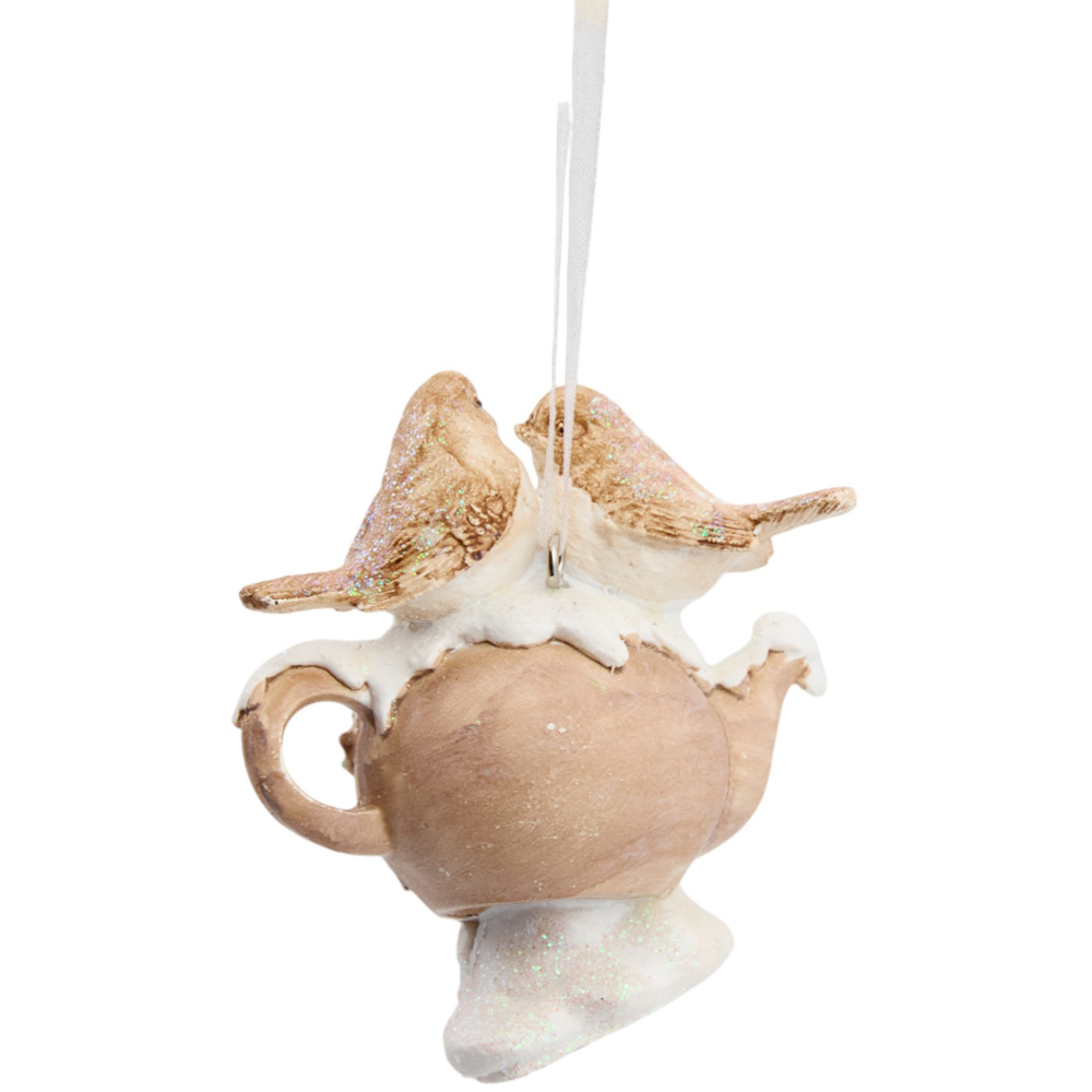 Robins on Teapot Hanging DecorationNeutral Image 4
