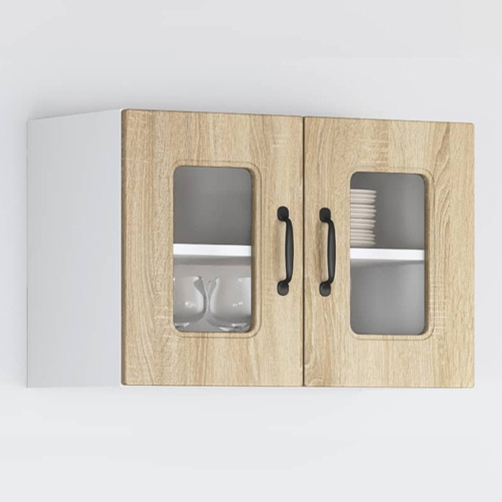 vidaXL Kalmar 2 Door Sonoma Oak Wall Kitchen Cabinet Image 1