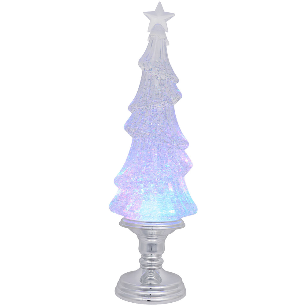 Iridescent Tree LED Glitter Spinner Image 9