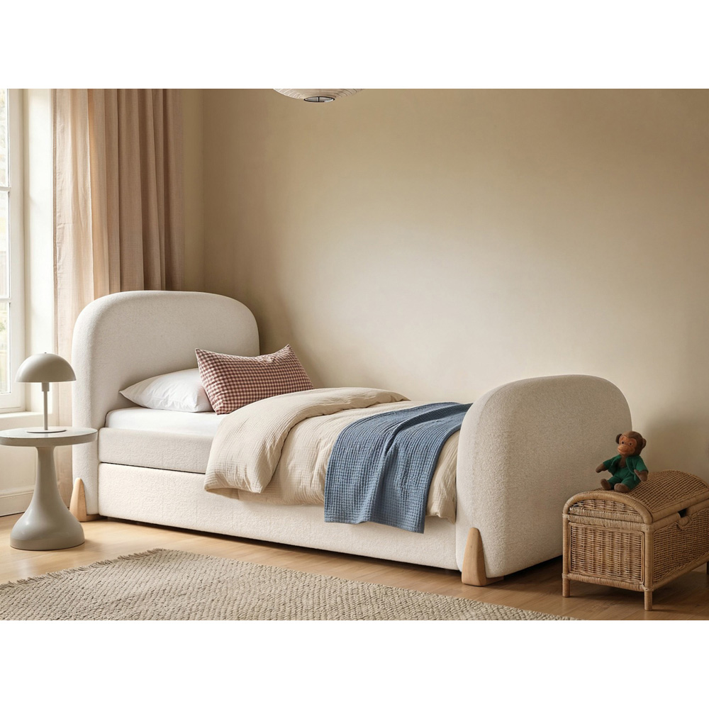 Flair Ines Single Cream Day Bed with Trundle Image 6
