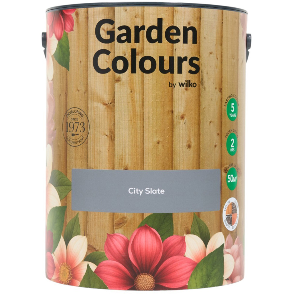 Wilko Garden Colours City Slate Wood Paint 5L Image 10