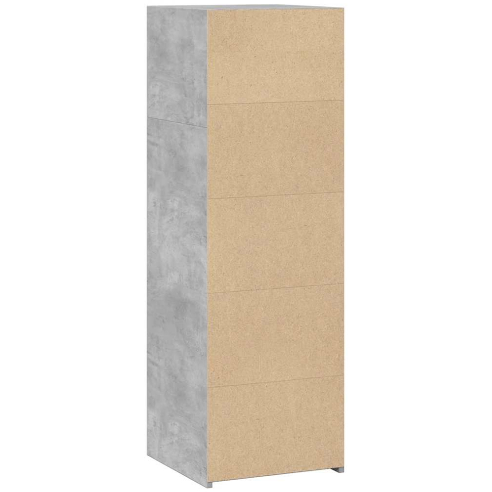 vidaXL 4 Shelf Concrete Grey Highboard with Metal Feet Image 6