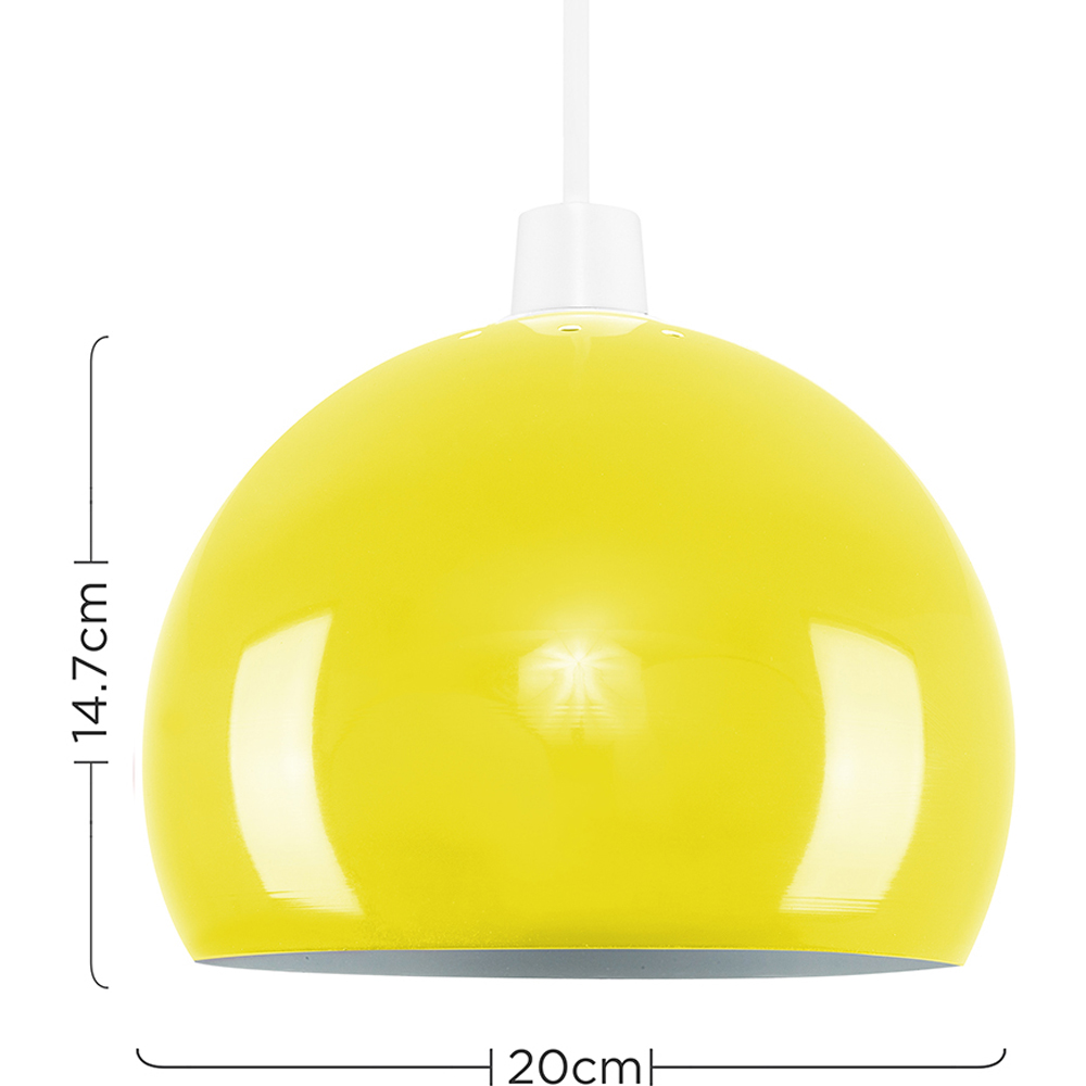 ValueLights Yellow Arco Mini Metal Pendant Light Shade Image 8