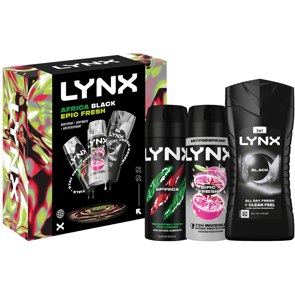 Lynx Africa Black Epic Fresh Gift Set 2 Pack Image 2