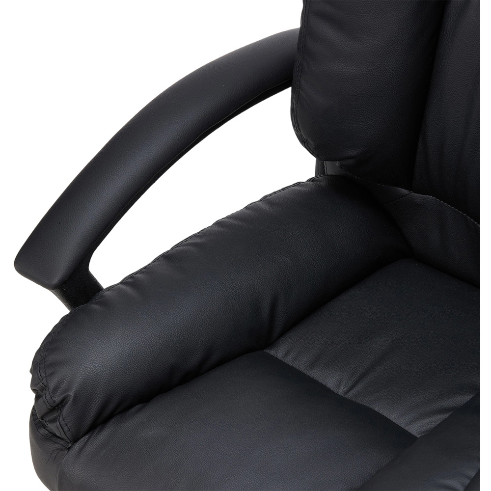 Living and Home Black PVC Swivel Office Chair Image 6