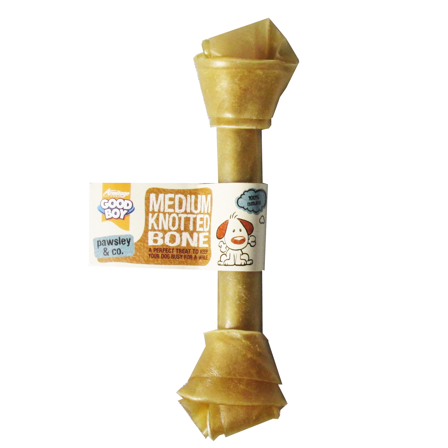 Good Boy Pawsley Rawhide Knotted Bone Dog Treat Image