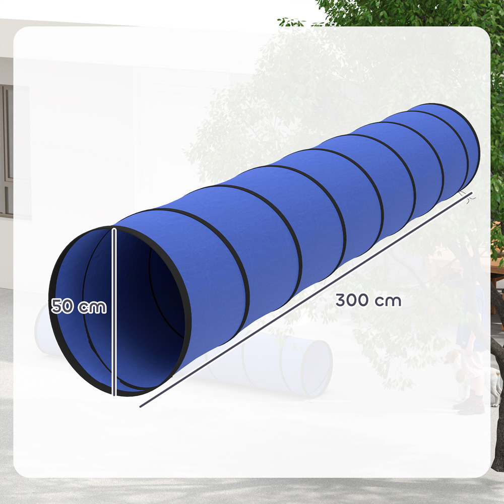 PawHut Foldable Dog Tunnel 300cm with 4 Ground Pegs and Bag Image 9