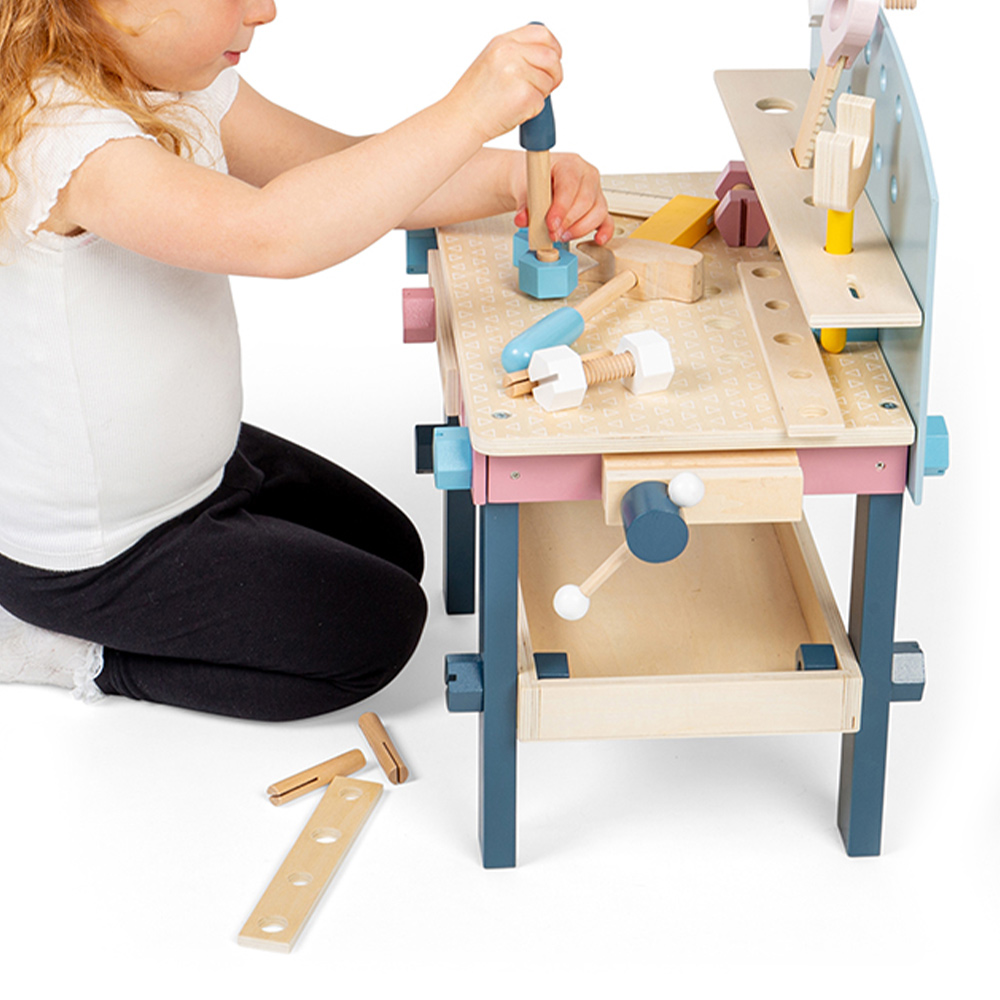 Bigjigs Toys Wooden Tool Bench Multicolour Image 2